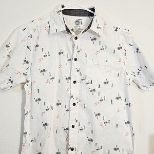 Wonder Nation White Shirt with Palm Tree Print